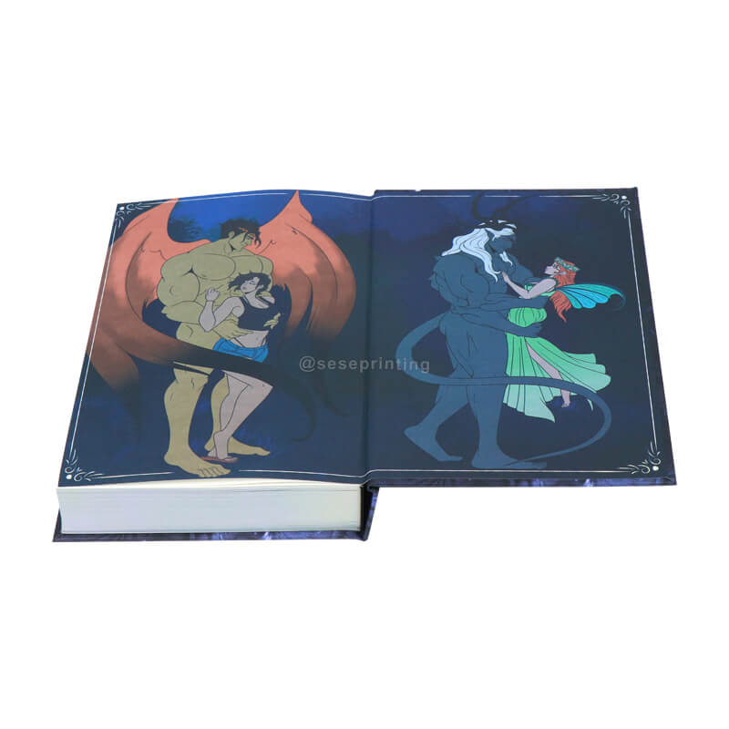 Hardcover Book with Silver Foiling on Cover and Holographic Foiled Edges