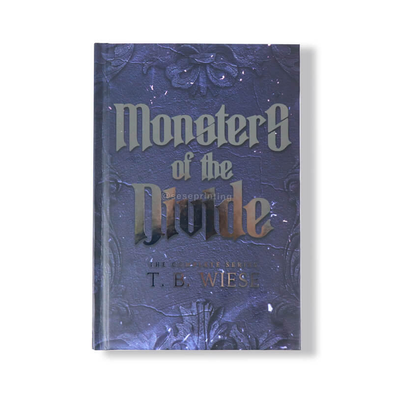Hardcover Book with Silver Foiling on Cover and Holographic Foiled Edges