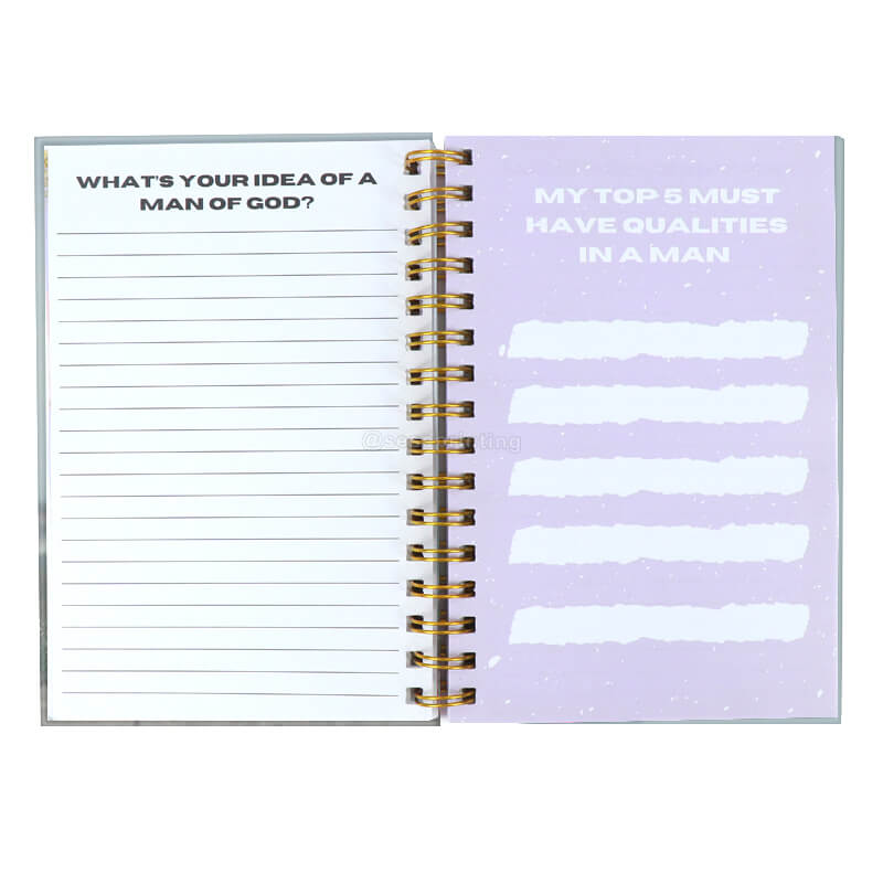 Luxury Custom Double Spiral Journal Printing Daily Planner Notebook