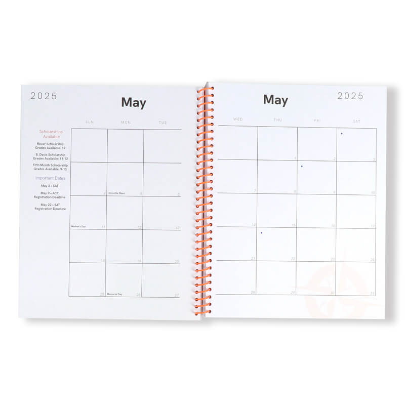 Spiral Planner Softcover Weekly Monthly Daily Schedule Notebook
