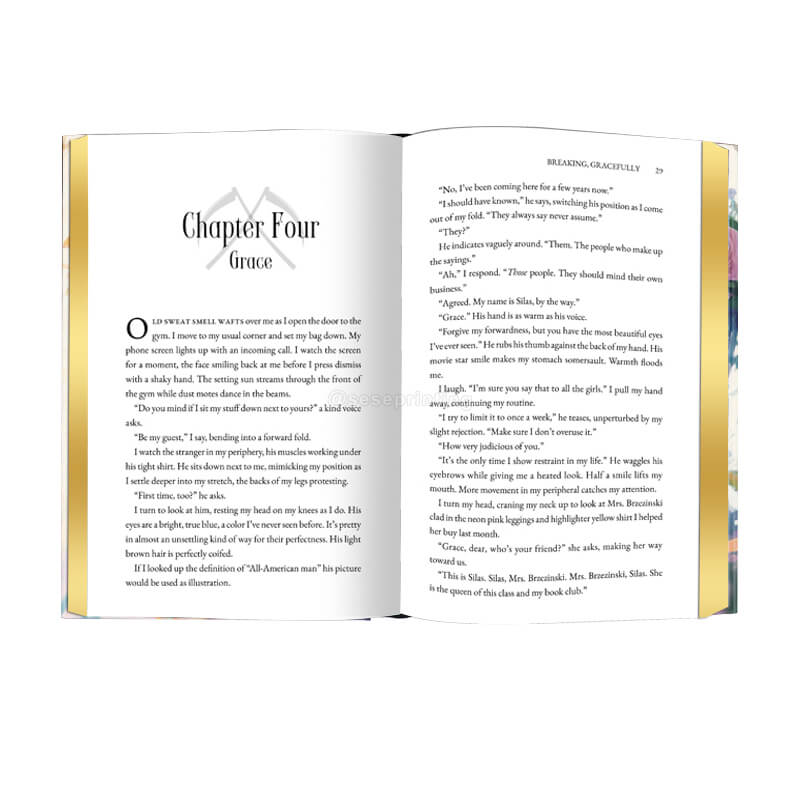 Hardcover Book with Gold Foil Stamping on Cover and Gold Sprayed Edges