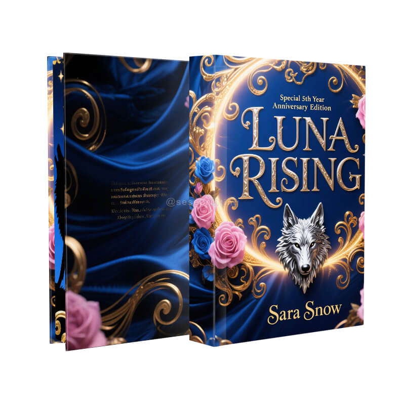 Custom Hardback Books with Stencil Pattern Edges and Foiling on Cover
