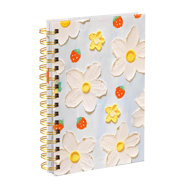 Custom Printing Hardcover A5 Coil Bound Journal Notebook for Students