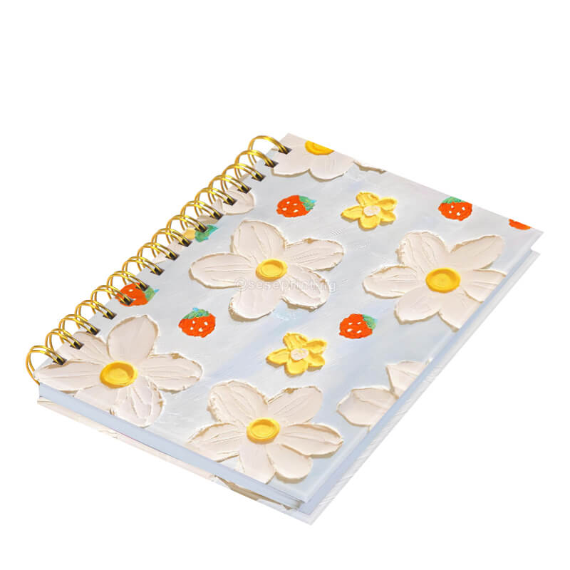 Custom Printing Hardcover A5 Coil Bound Journal Notebook for Students