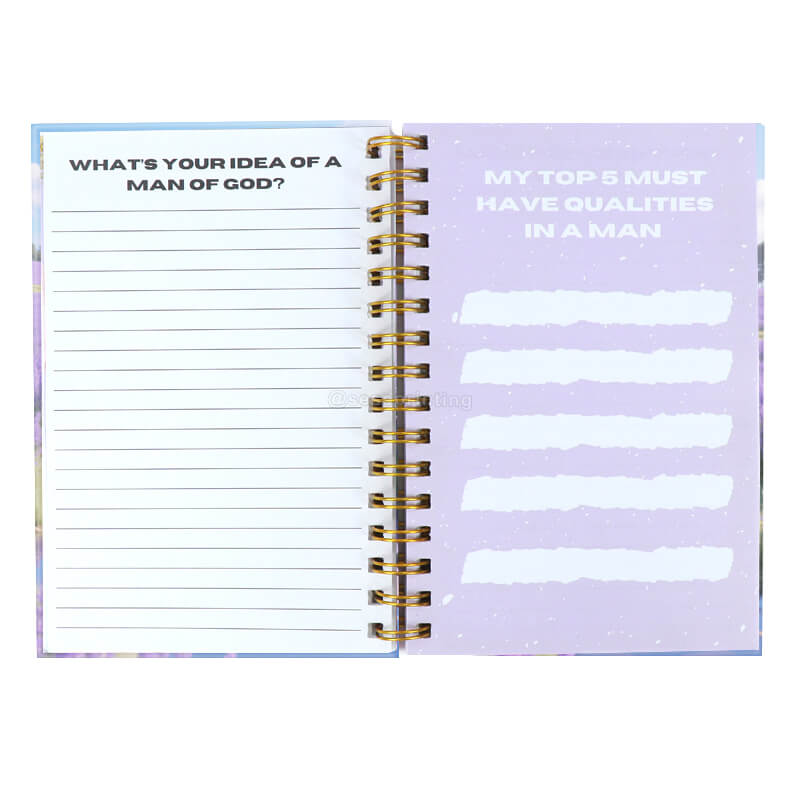 High Quality Spiral Hardcover Notebook Custom Printed Agenda Journal