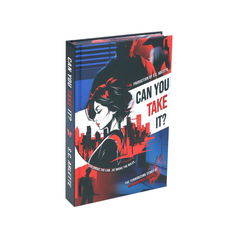 Print Hardcover Book with Foiling on Cover and Spine, Pattern Sprayed Edges