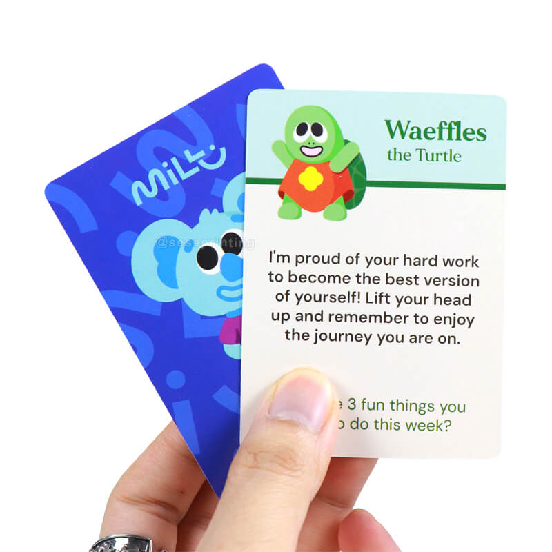 Creating a Custom Card Deck Printed Front and Back Side Positive Affirmation Cards