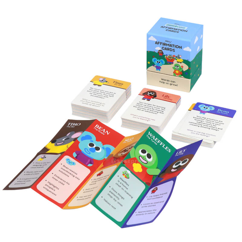 Creating a Custom Card Deck Printed Front and Back Side Positive Affirmation Cards