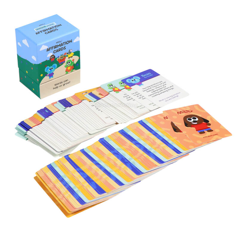 Creating a Custom Card Deck Printed Front and Back Side Positive Affirmation Cards