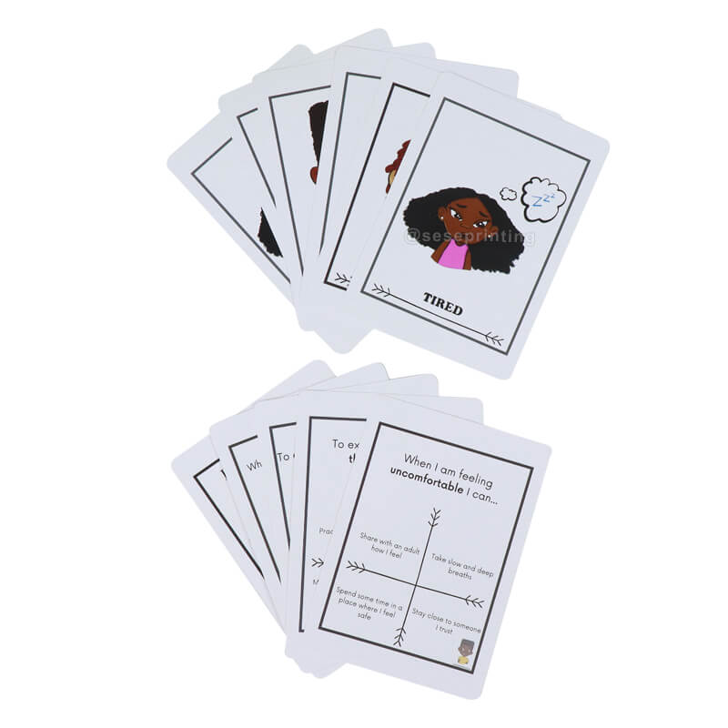 Flash Cards Printing Custom Emotion Regulation Flashcards for Children