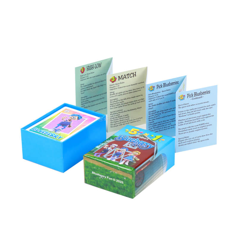 Create Your Own Board Game Cards with Rigid Boxes and Folded Instruction Manual