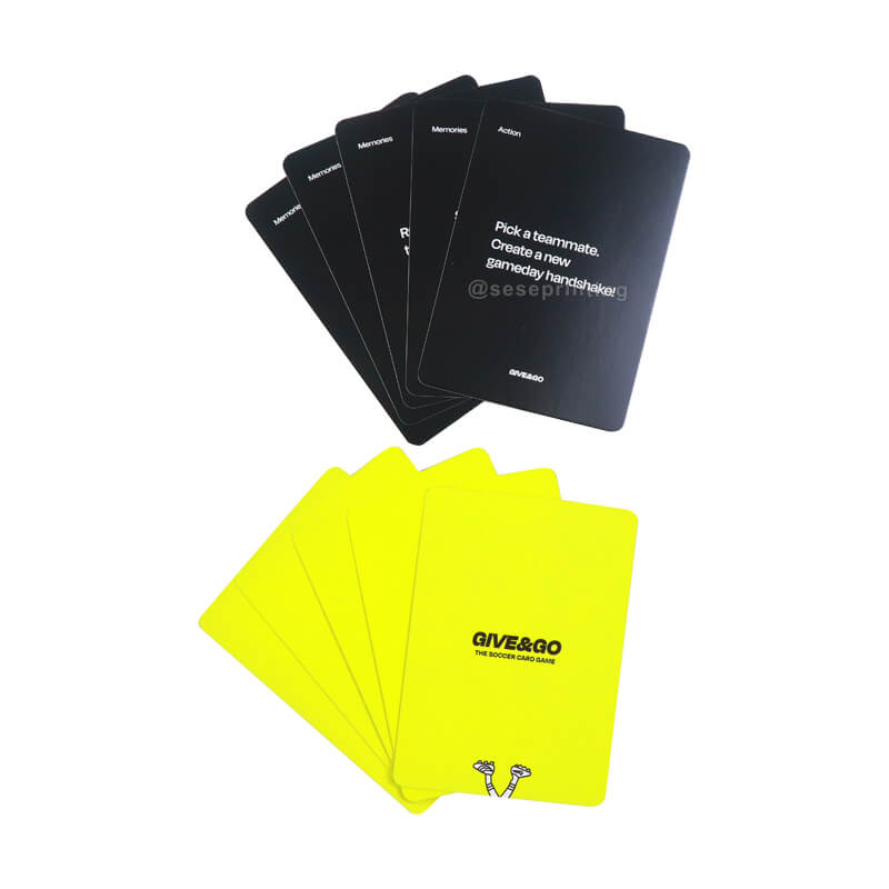 Create My Own Deck of Cards Custom Both Sided Printing Soccer Card Game
