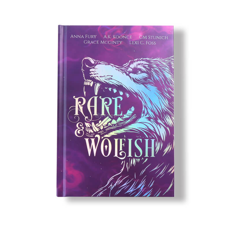 Hardcover Book with Sprayed Edges, Holographic Foil on Cover and End Pages