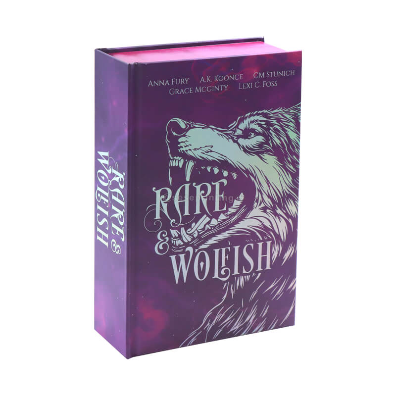 Hardcover Book with Sprayed Edges, Holographic Foil on Cover and End Pages