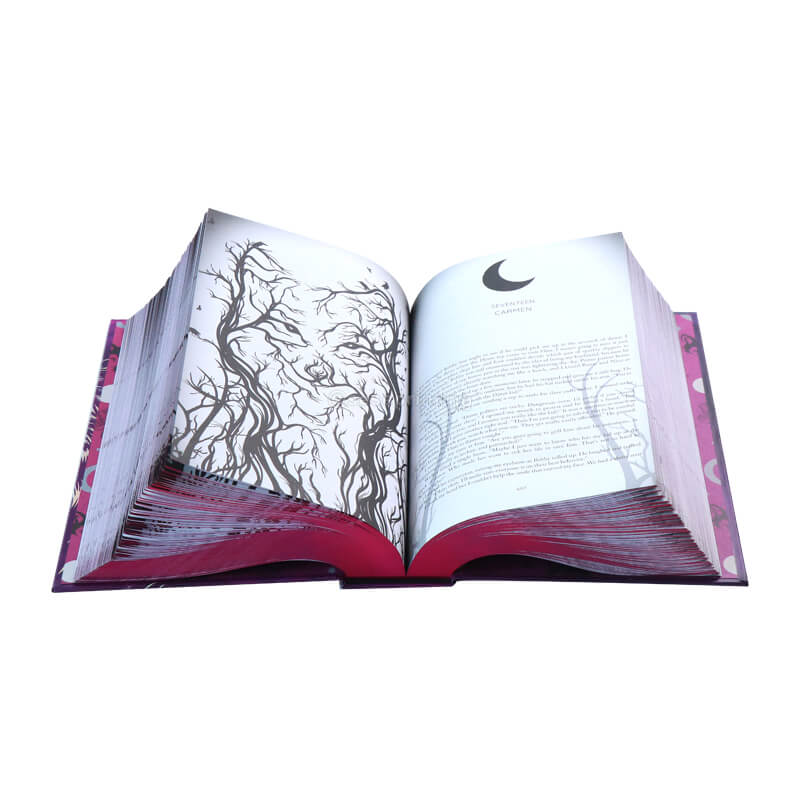 Hardcover Book with Sprayed Edges, Holographic Foil on Cover and End Pages
