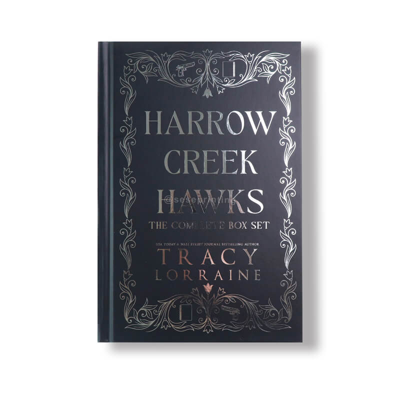 Black Pages and White Lettering Hardcover Books with Cover Silver Foiled and Sprayed Edges