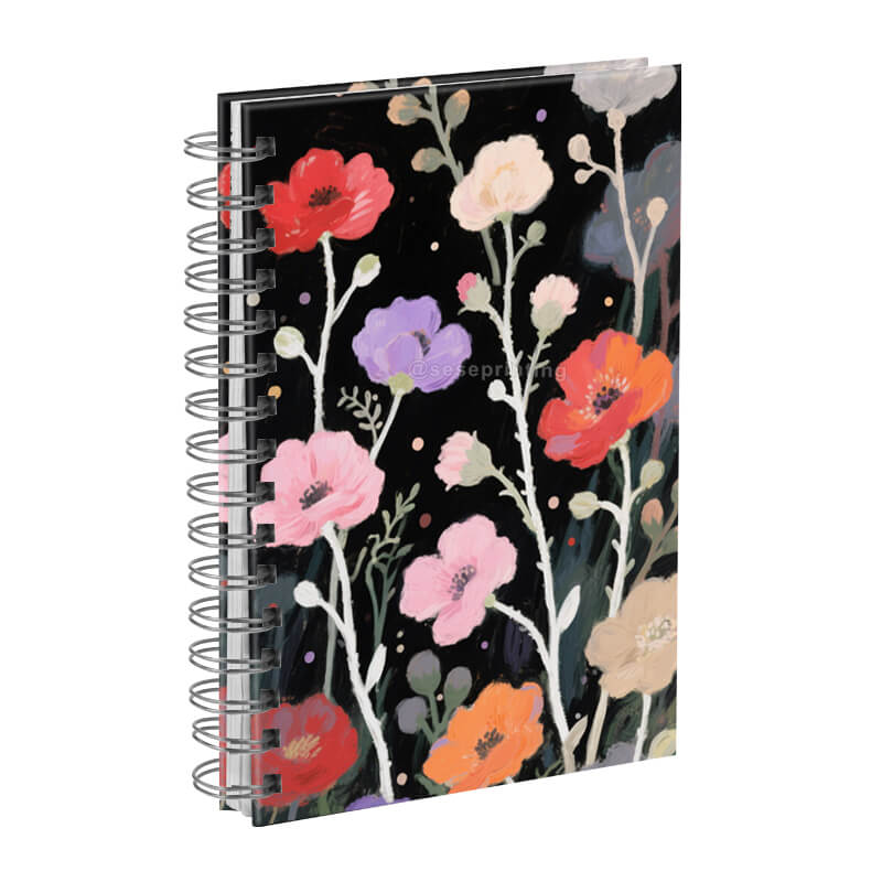 A5 Wire Binding Hardcover Diary Journal Custom Spiral Notebooks