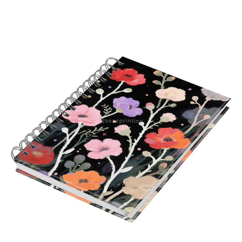 A5 Wire Binding Hardcover Diary Journal Custom Spiral Notebooks