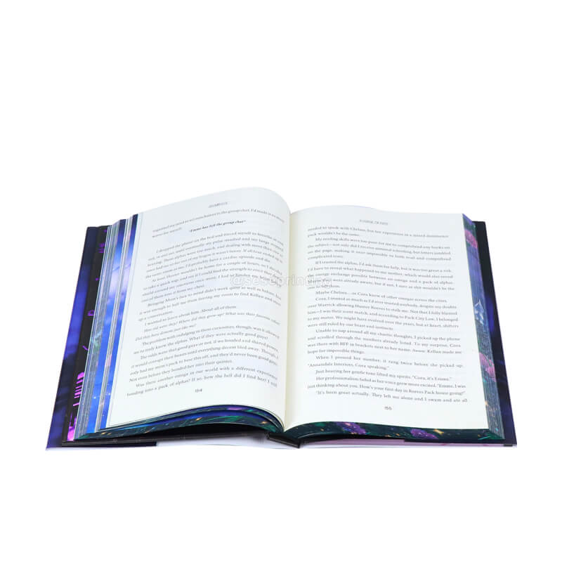 Novel Printed with Colored Illustrations Inside, Sprayed Edges and Dust Jackets