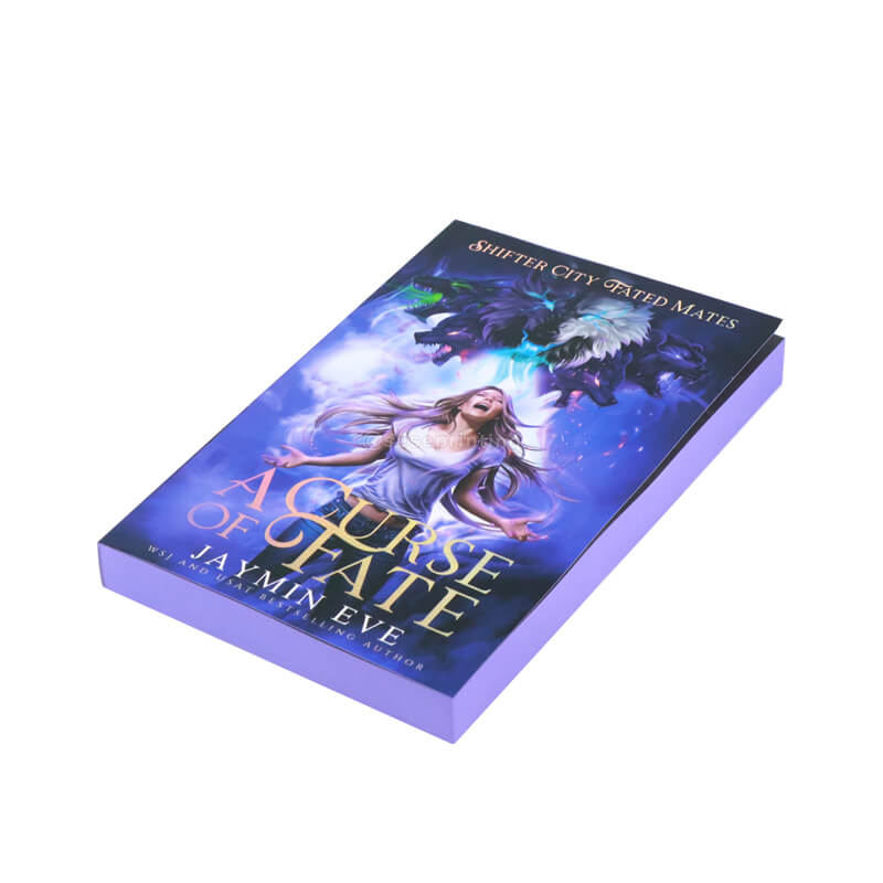 Colored Pages Paperback Book with Sprayed Edges and Foiling Cover