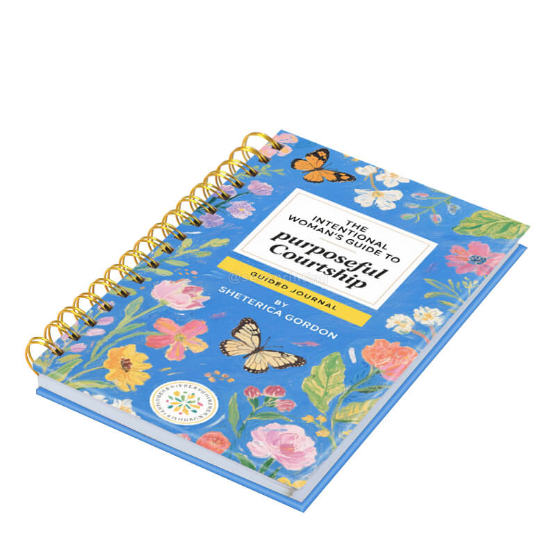 Custom Design Spiral Hardcover Undated Guided Daily Planner Notebook