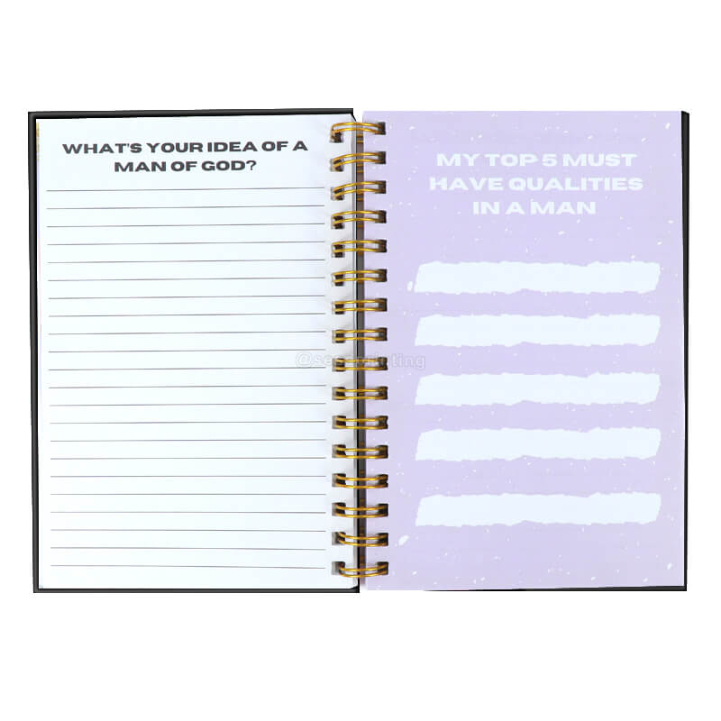 Printing Spiral Hardcover Spiritual Planner 5 Week Guided Journal