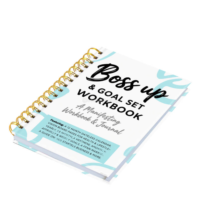Custom Inspirational Diary Book Printing Spiral Manifestation Workbook Journal