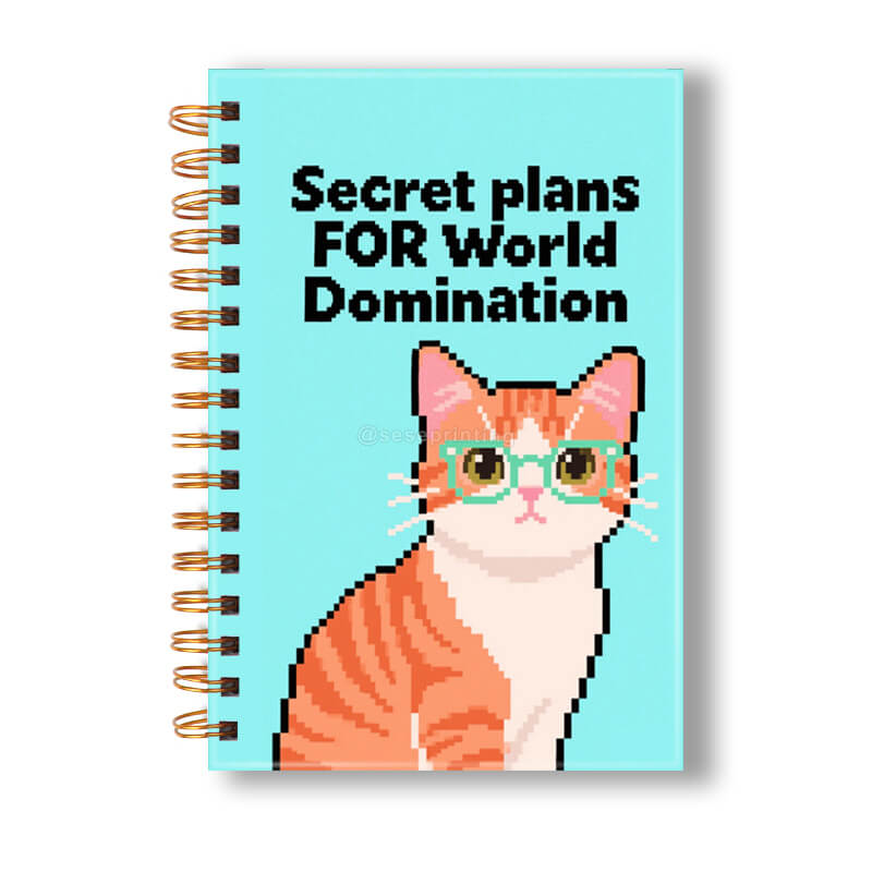 Personalized Printing Fully Customized Spiral Hardcover Journal Notebook