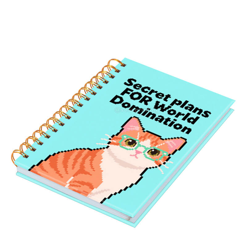 Personalized Printing Fully Customized Spiral Hardcover Journal Notebook
