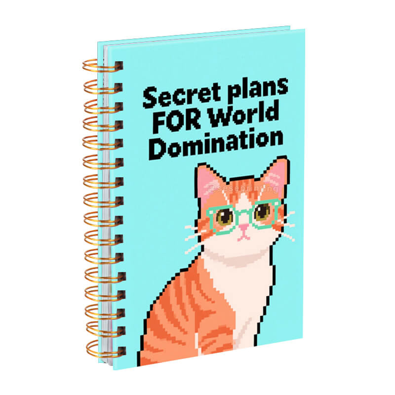 Personalized Printing Fully Customized Spiral Hardcover Journal Notebook