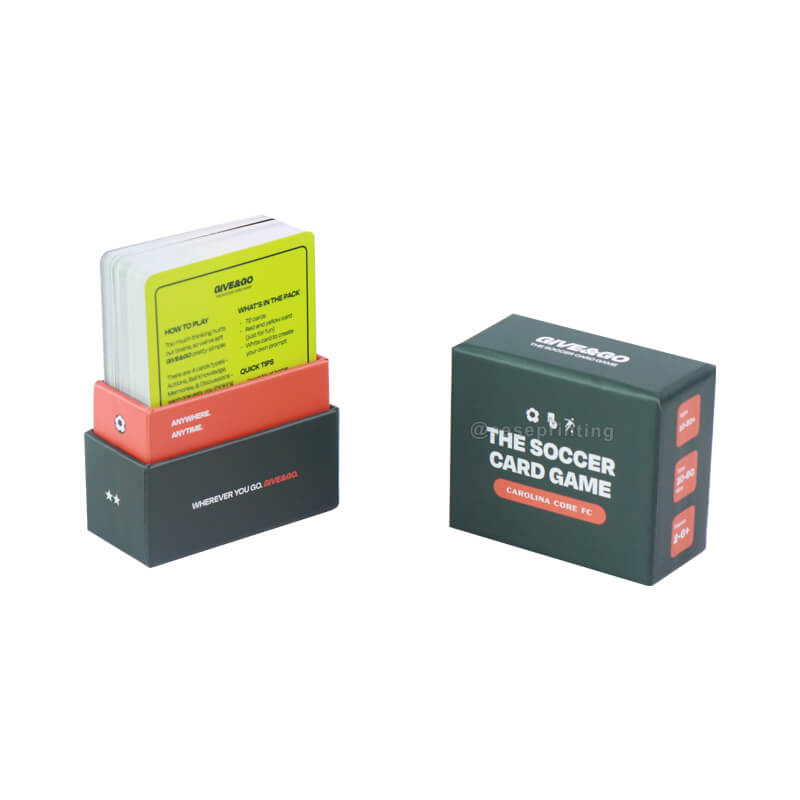 Create Own Card Game Custom Soccer Card Game Printing with Rigid Boxes