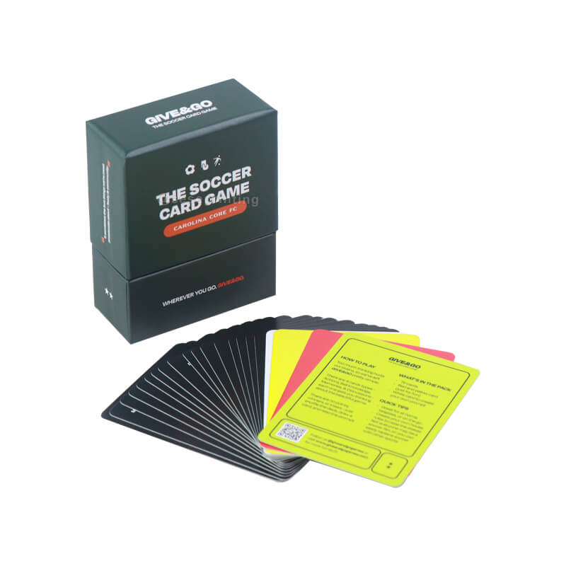 Create Own Card Game Custom Soccer Card Game Printing with Rigid Boxes