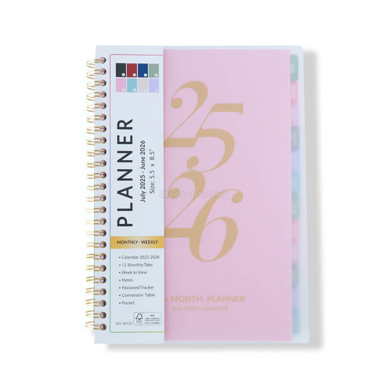 Custom Printing Spiral Diary Journal Weekly Monthly Planner Notebook