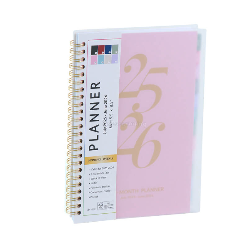 Custom Printing Spiral Diary Journal Weekly Monthly Planner Notebook