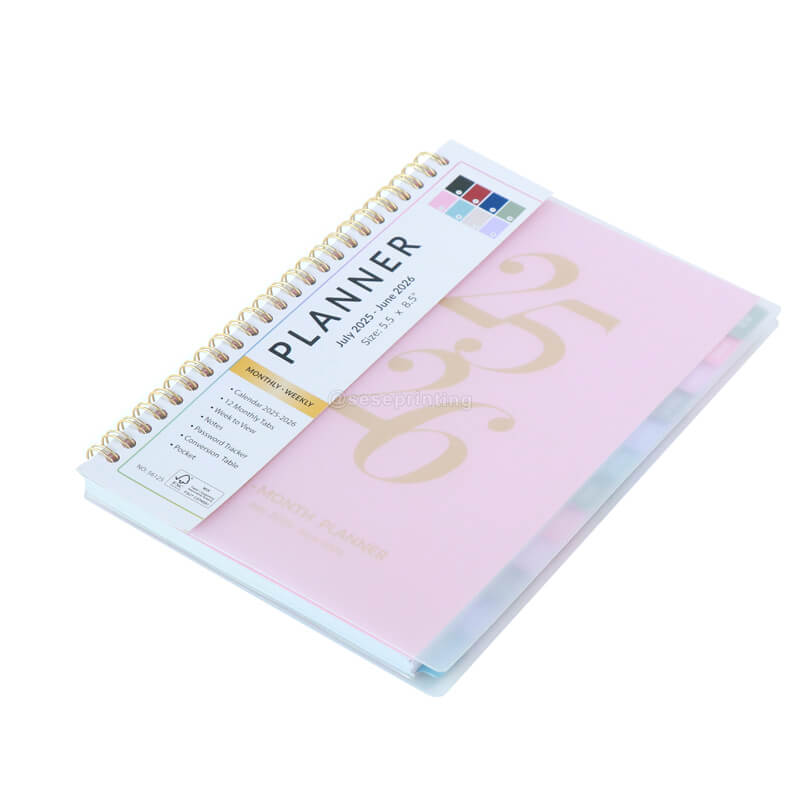 Custom Printing Spiral Diary Journal Weekly Monthly Planner Notebook