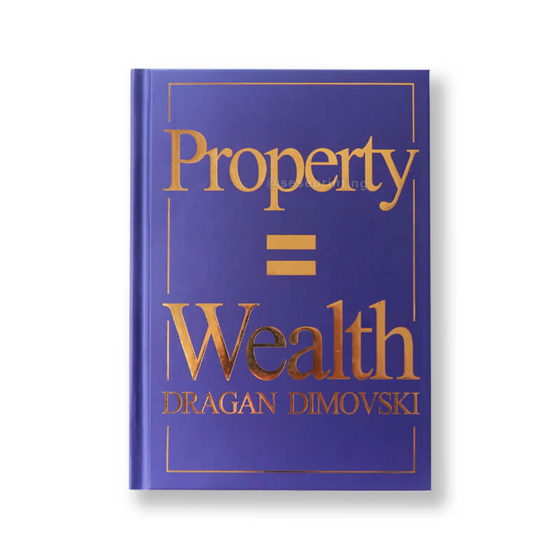 Black and White Printing 6*9 Inch Hardcover Fiction Book with Foil Stamping