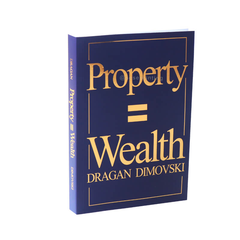 Black and White Printing Paperback Book with Foiling Cover