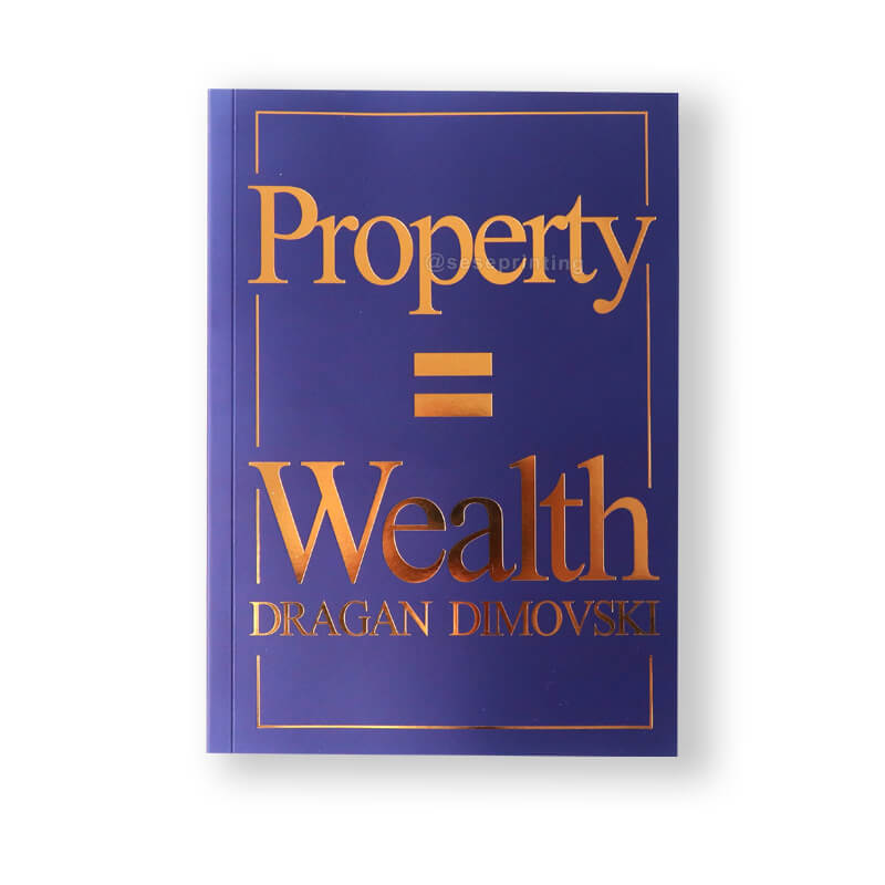 Black and White Printing Paperback Book with Foiling Cover