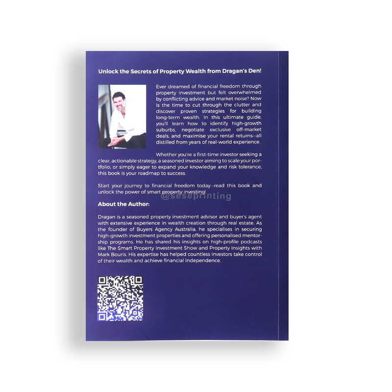 Black and White Printing Paperback Book with Foiling Cover