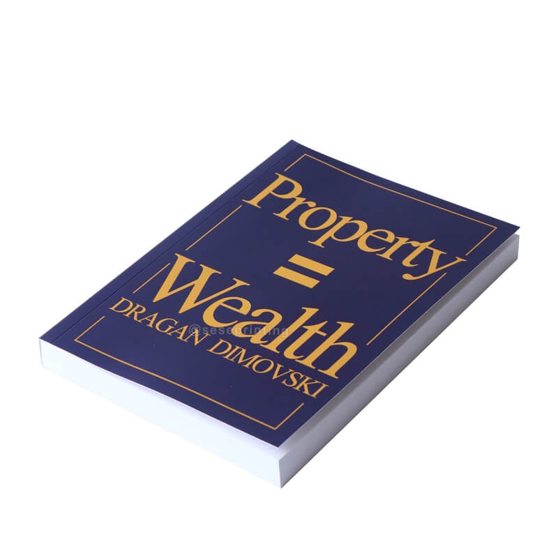 Black and White Printing Paperback Book with Foiling Cover
