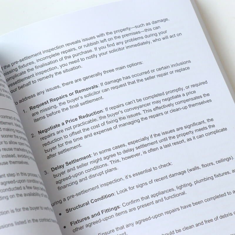 Black and White Printing Paperback Book with Foiling Cover