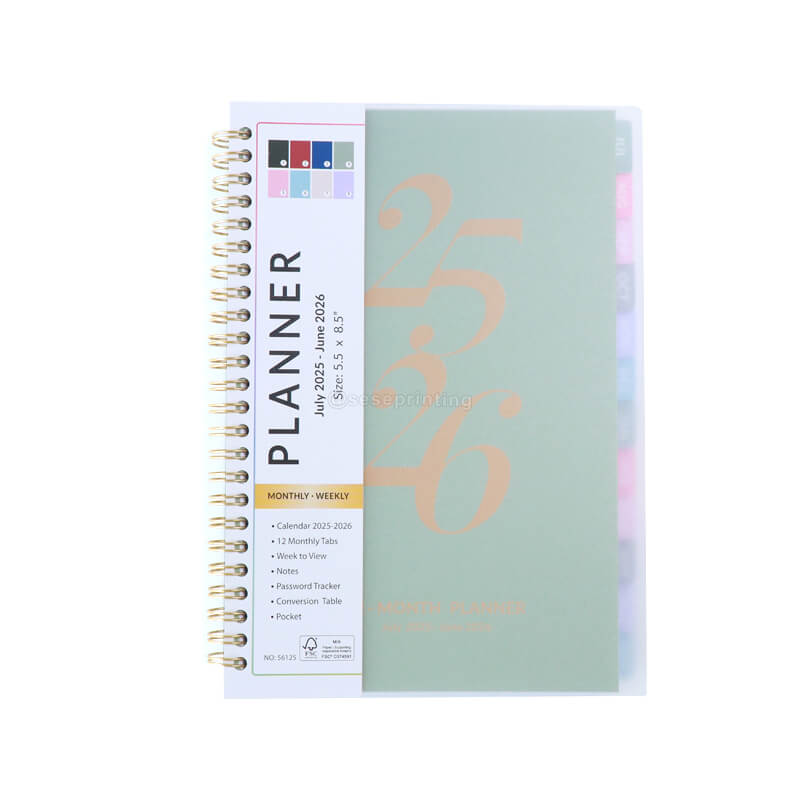 Notebooks Custom Printing Spiral Daily Weekly Monthly Business Planner