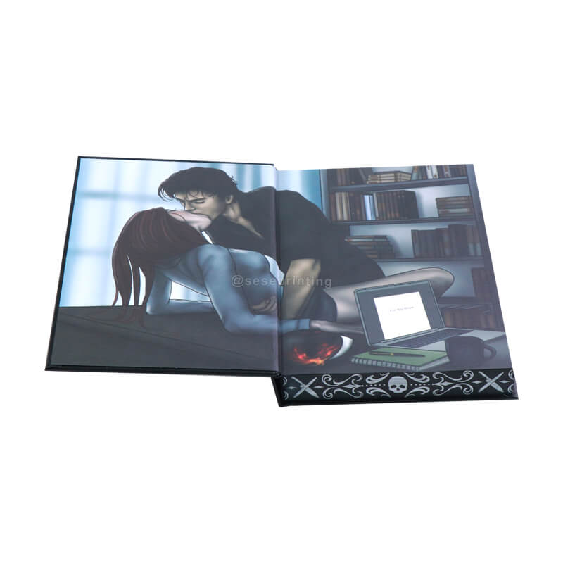 Romance Book Printed Foiled Hardcover with Sprayed Edges and Endpapers