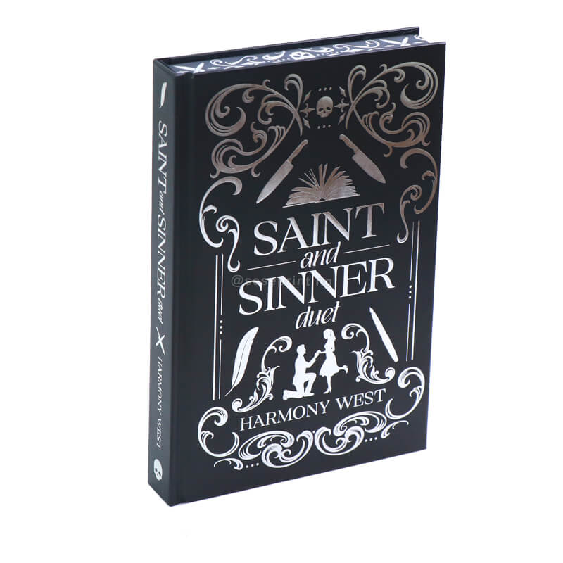 Romance Book Printed Foiled Hardcover with Sprayed Edges and Endpapers