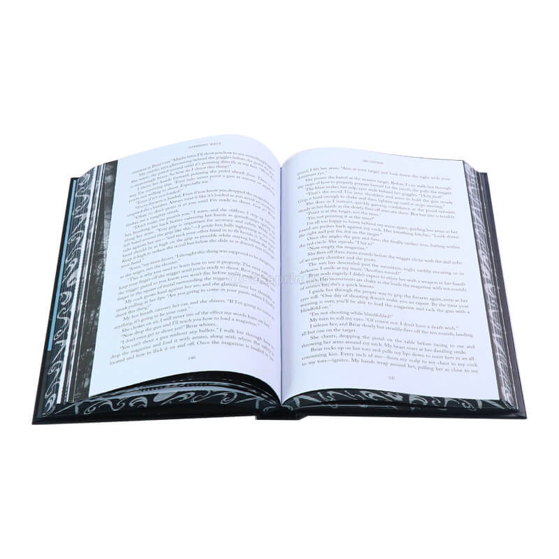Romance Book Printed Foiled Hardcover with Sprayed Edges and Endpapers