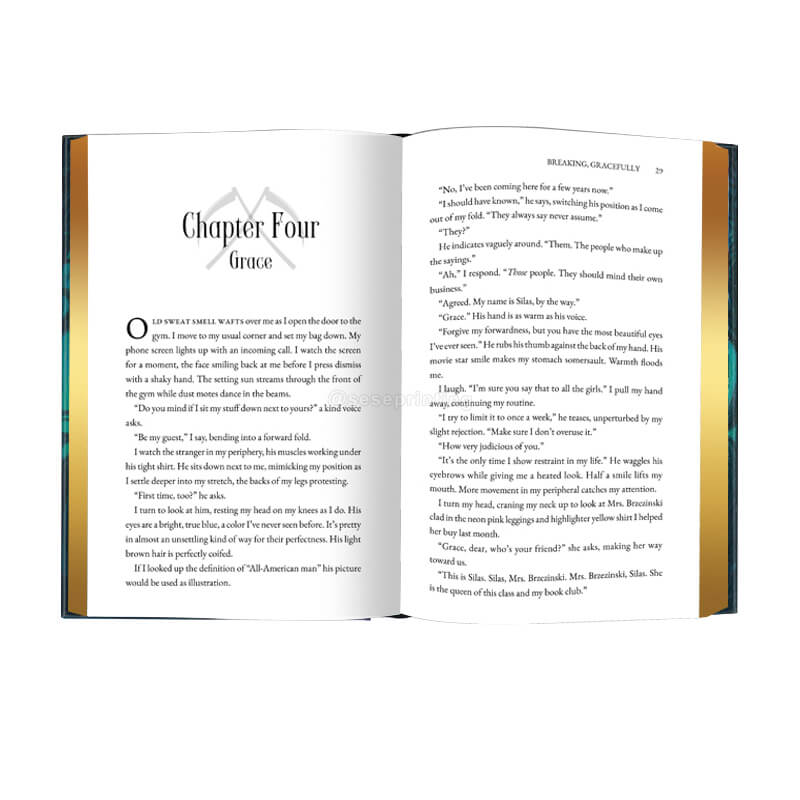 Hardcover Fantasy Book Printed with Foil Letters and Sprayed Edges