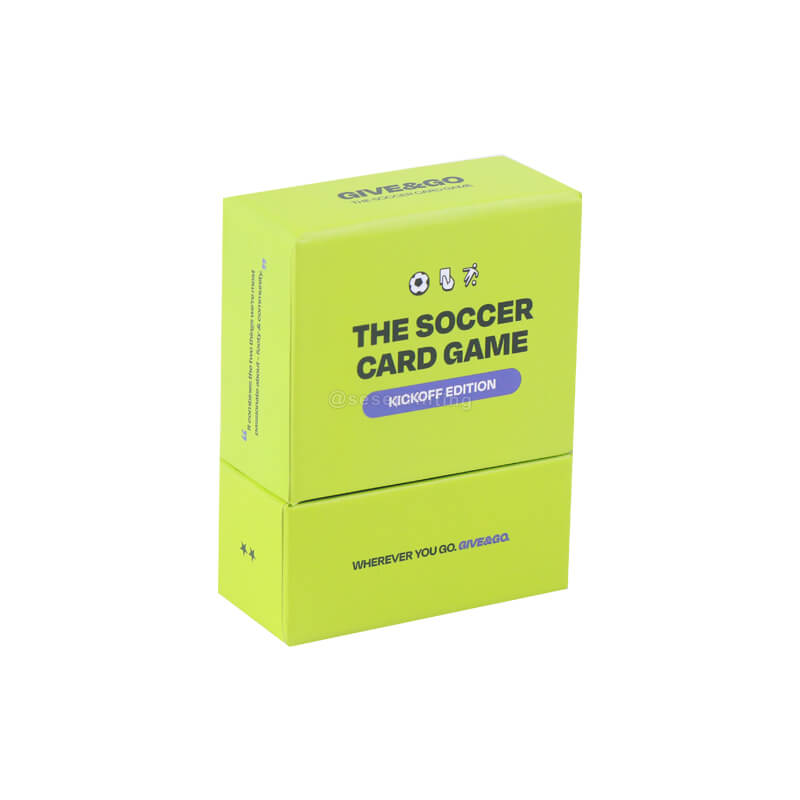 Fully Designed Front and Back Soccer Card Game Printed with Custom Box