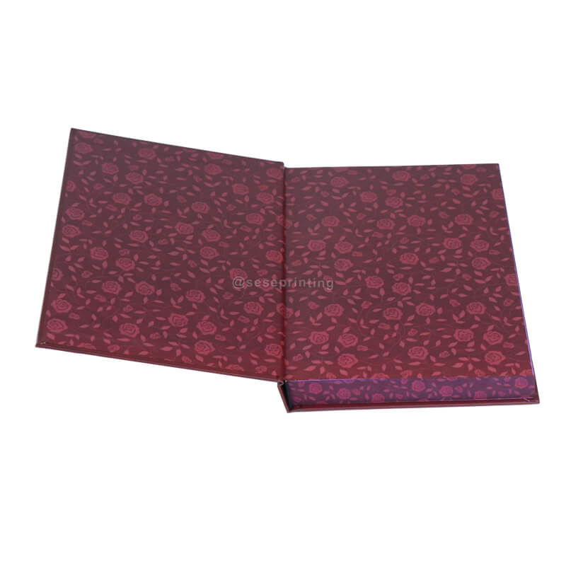 Hardcover Book with Colored End Papers, Silver Foil Cover and Sprayed Edges
