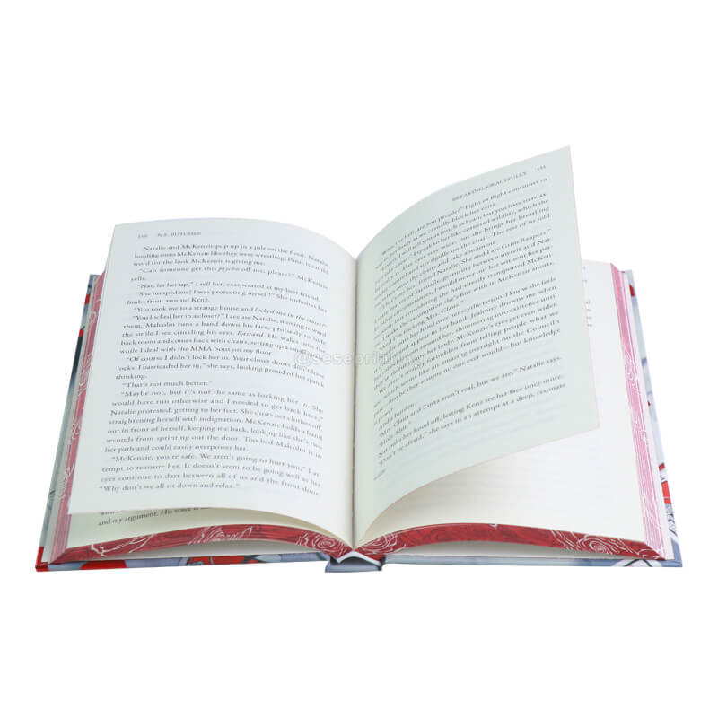 Novel with Sprayed Edges, Red Foil Cover and Color Images on Inside Front and Back Cover