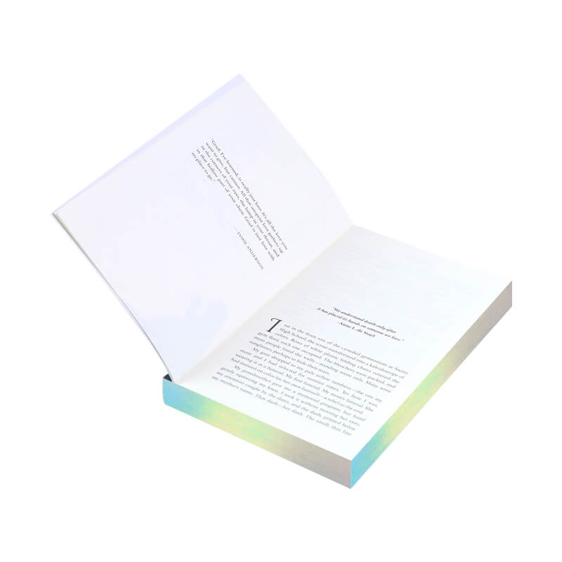 Paperback White Paper with Holographic Glitter Edges and Foil Covers